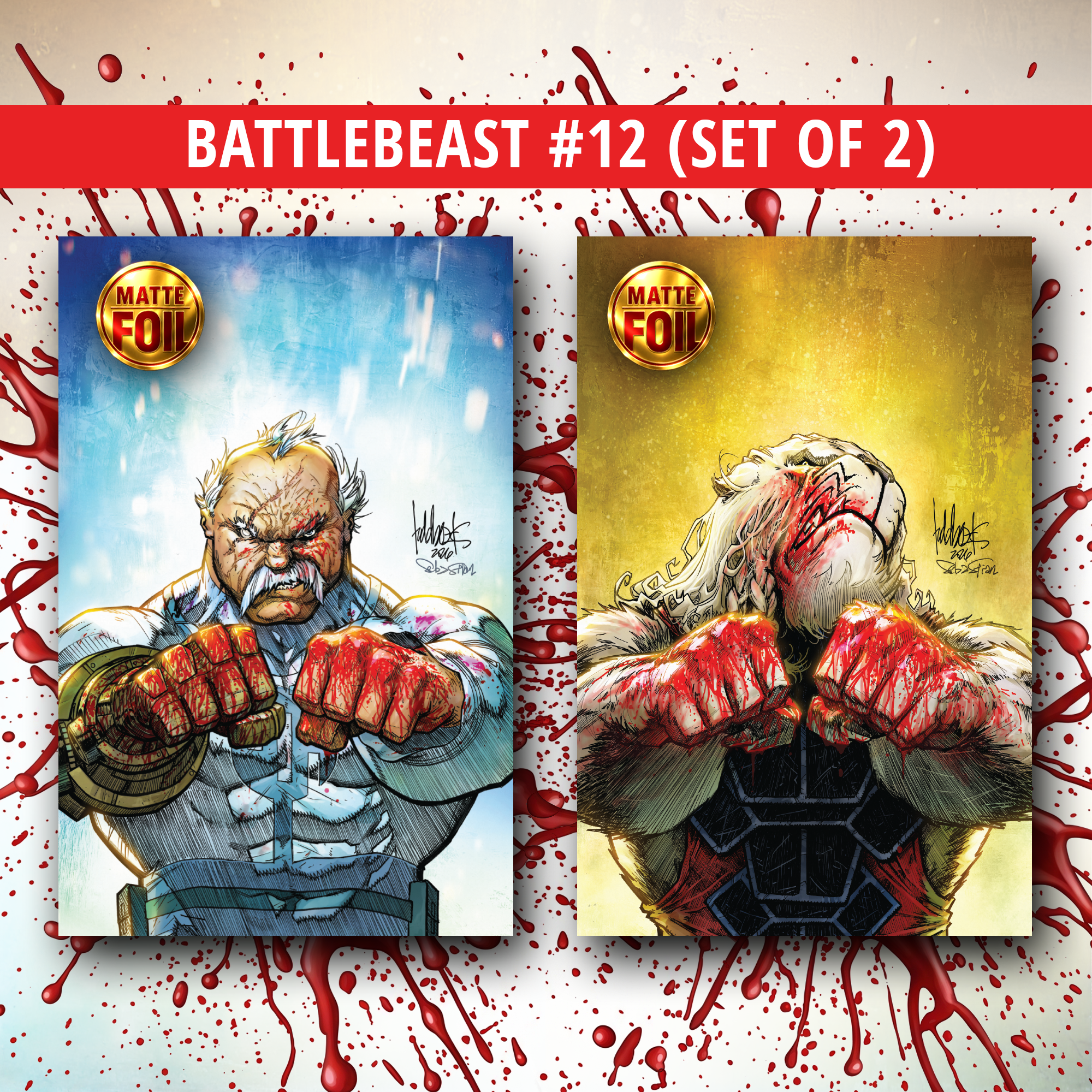 (Set Of 2) [Matte Foil] Presale: Invincible Universe: Battle Beast #12 Exclusive Virgin Variant(s)